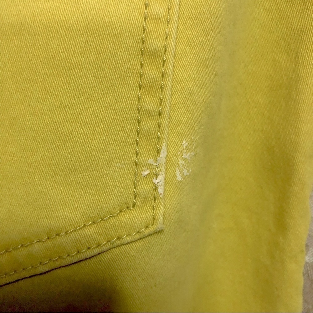 CAbi Jeans Curvy Skinny Citron Yellow Jeans sz 6 - Picture 7 of 7